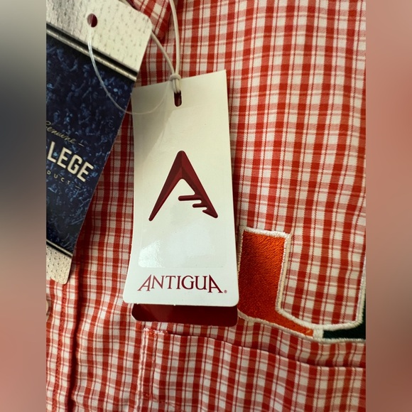 ANTIGUA MIAMI HURRICANES ORANGE PORTER WOVEN LONG SLEEVE BUTTON DOWN SHIRT
SZ XL - Picture 6 of 15